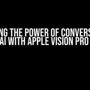 Unlocking the Power of Conversational AI: Convai with Apple Vision Pro in Unity