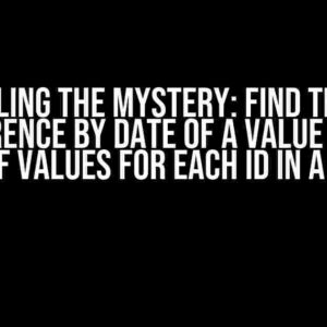 Unraveling the Mystery: Find the First Occurrence by Date of a Value from a List of Values for Each ID in a Table